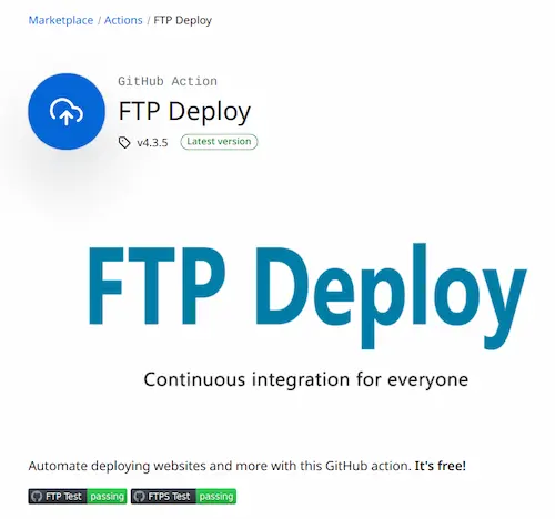  FTP Deploy 